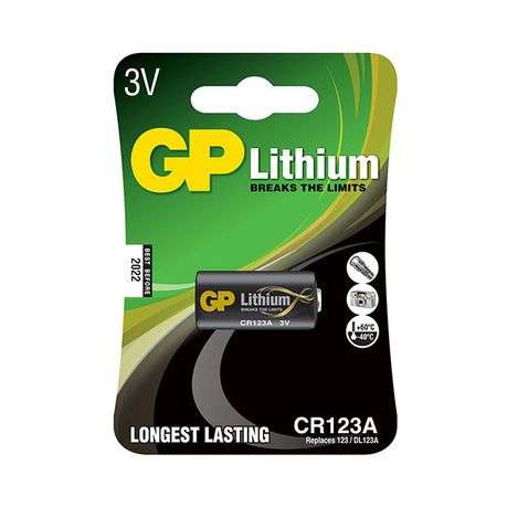 GP Lithium Battery CR123A Box of 10