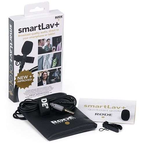 Rode SmartLav+ Lavalier Microphone for Smartphones.