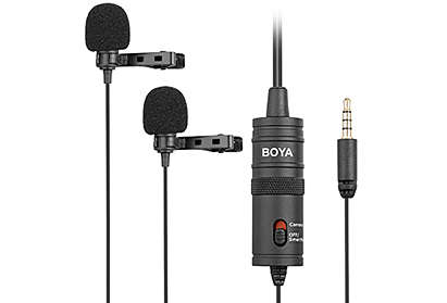 Boya BY-M1DM Dual Omni-directional Lavalier Microphone