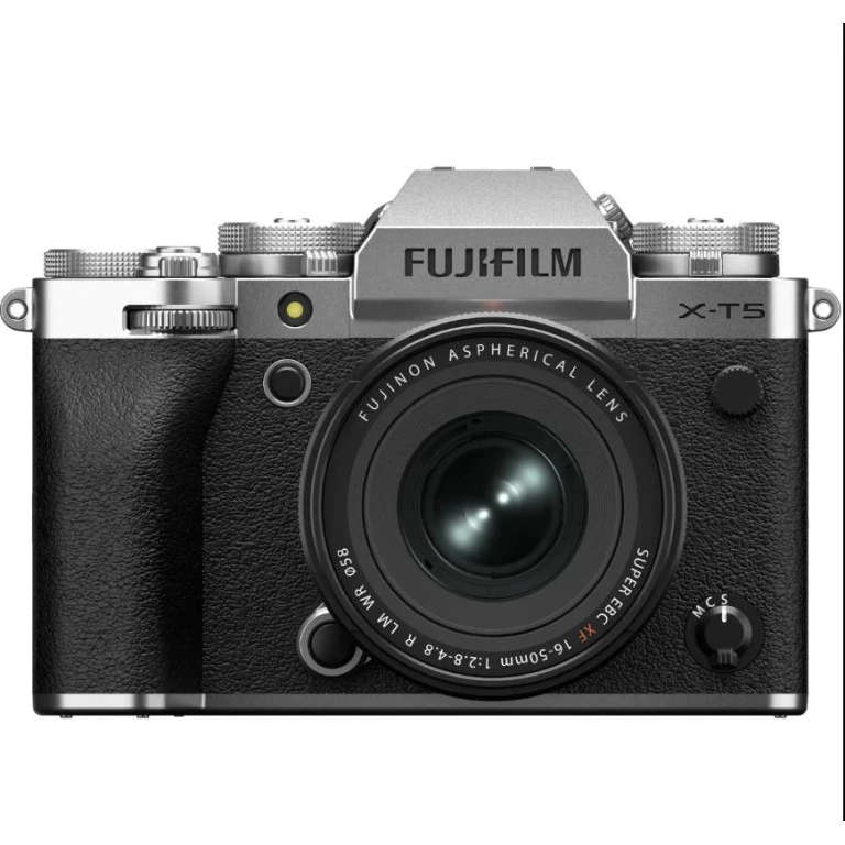 FUJIFILM X-T5 Mirrorless Camera with 16-50mm Lens (Silver)