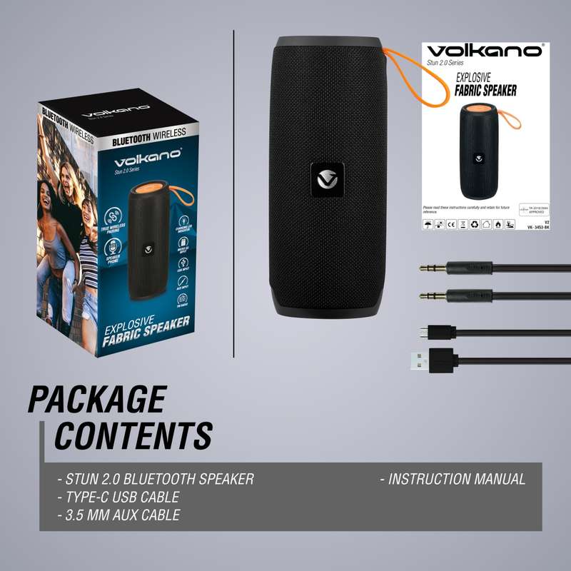 Volkano Stun Series 2.0 Bluetooth Speaker