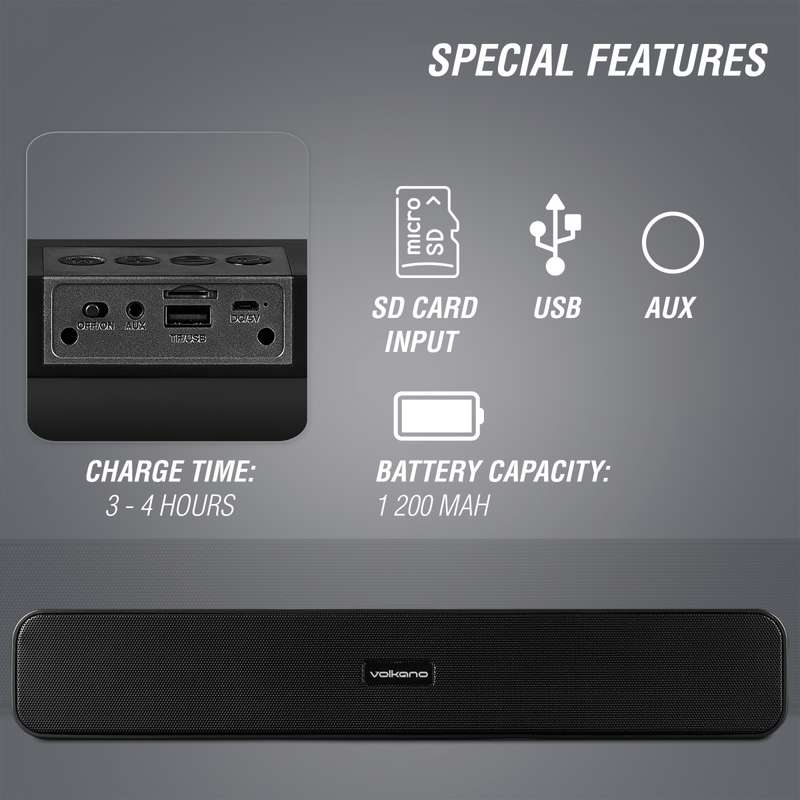 Volkano Sabre Series Portable Mini Soundbar 