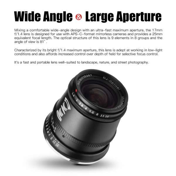TTArtisan 17mm F1.4 Manual Focus Lens for Micro Four Thirds