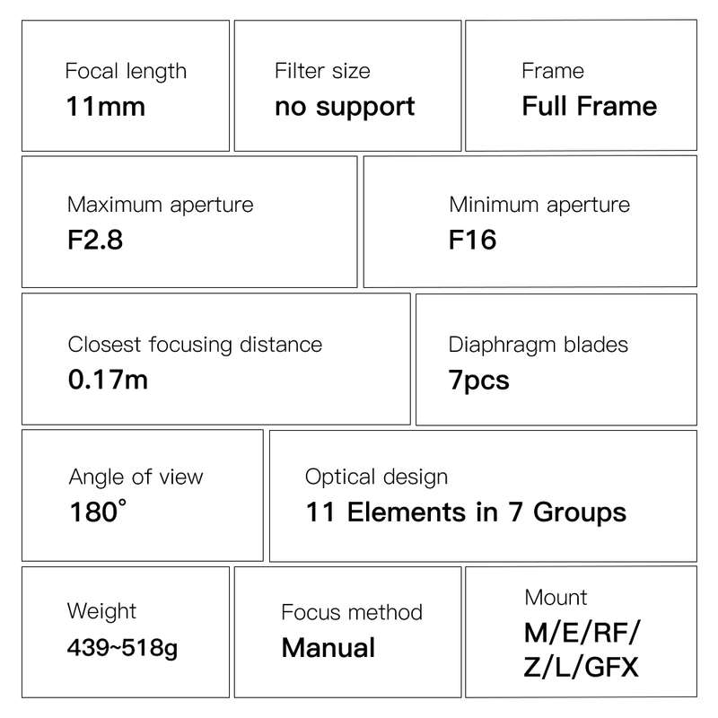 TTArtisan 11mm f/2.8 Manual Focus Fisheye Lens for Nikon Z Mount