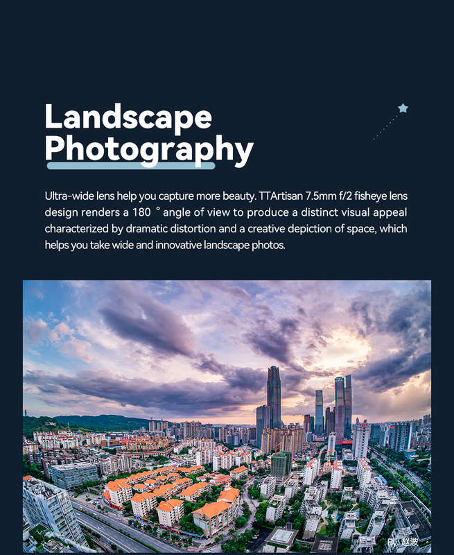 TTArtisan 7.5mm F2 Fisheye Manual Focus Lens for Micro Four Thirds