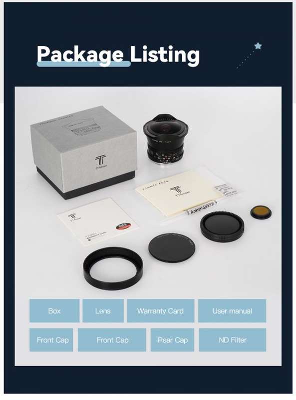 TTArtisan 7.5mm F2 Fisheye Manual Focus Lens for Micro Four Thirds