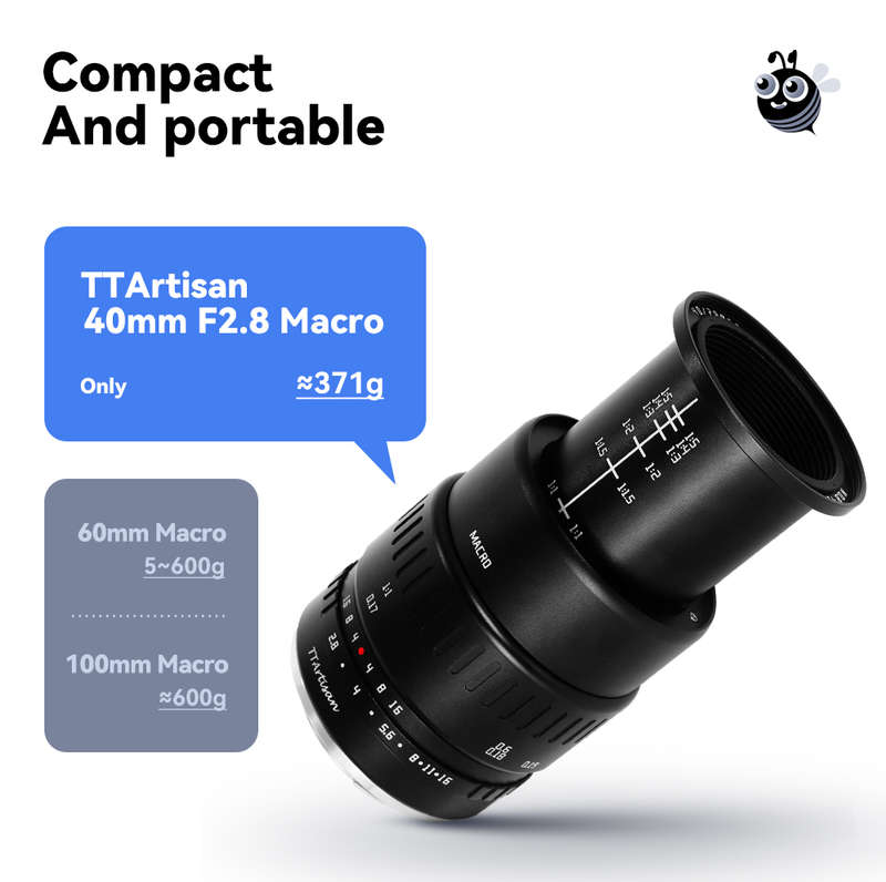 TTArtisan 40mm F2.8 Macro Manual Focus Lens for Canon EOS-M