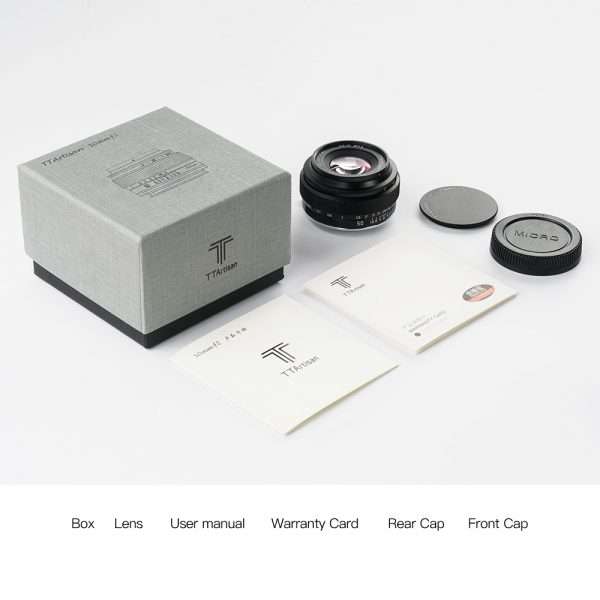 TTArtisan 50mm F2 Manual Focus Lens for Canon RF Mount (Black)