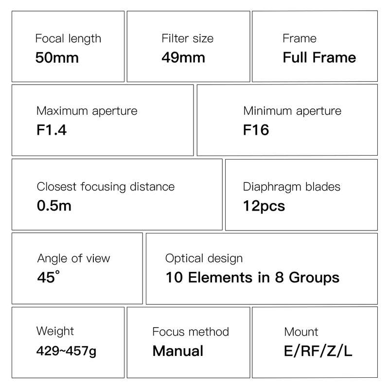 TTArtisan 50mm F1.4 Manual Focus Lens for Canon RF Mount