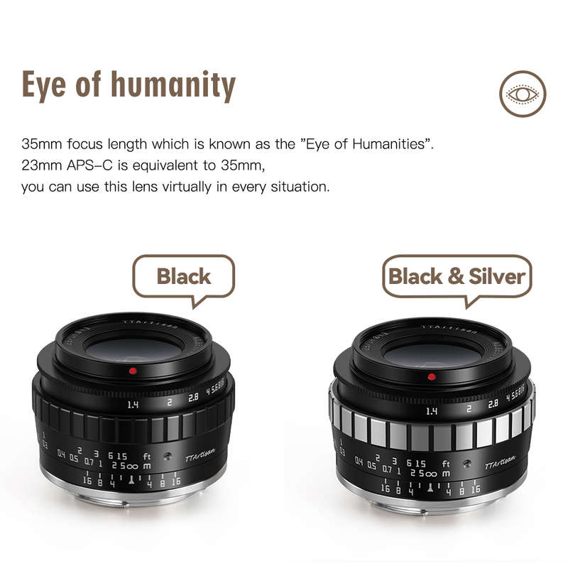 TTArtisan 23mm F1.4 Manual Focus Lens for Fujifilm X Mount