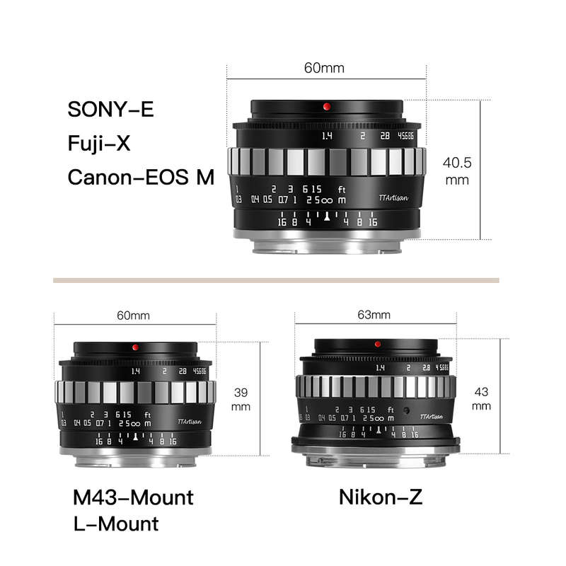 TTArtisan 23mm F1.4 Manual Focus Lens for Fujifilm X Mount