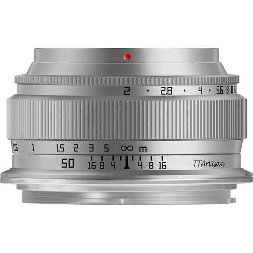 TTArtisan 50mm f/2 Manual Focus Lens for Fujifilm X (Silver)