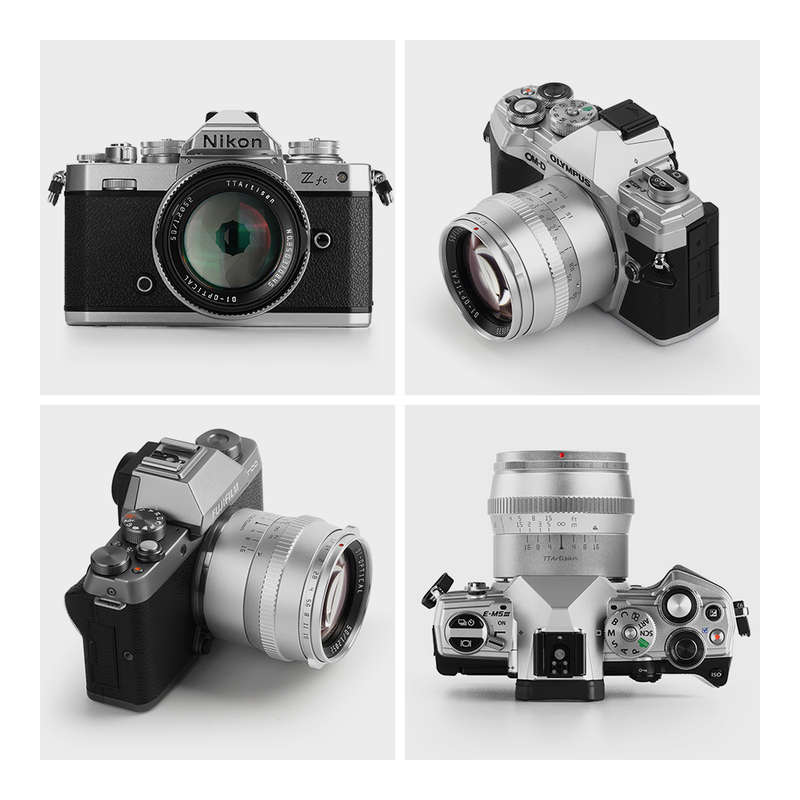 TTArtisan 50mm f/1.2 Manual Focus Lens for Fujifilm X (Silver)