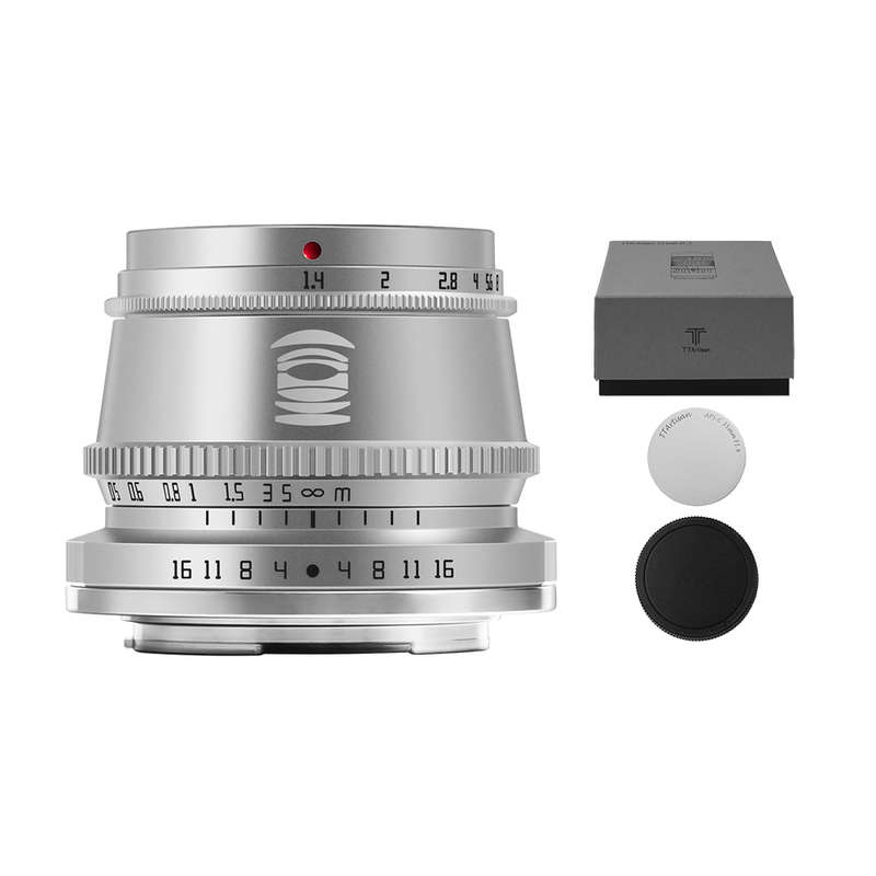 TTArtisan 35mm f/1.4 Manual Focus Lens for Fujifilm X (Silver)