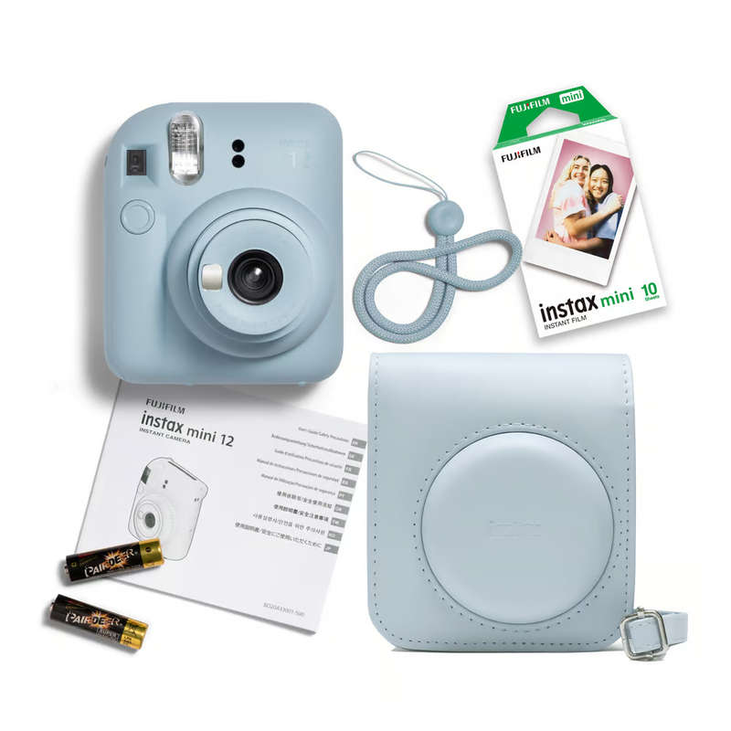 Fujifilm INSTAX MINI 12 Instant Film Camera KIT 3 (Pastel Blue)