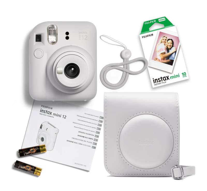 FUJIFILM INSTAX MINI 12 Instant Film Camera KIT 3(Clay White)