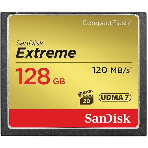 SanDisk 128GB Extreme CompactFlash Memory Card (120mb/s)