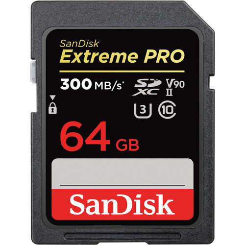 SanDisk 64GB Extreme PRO UHS-II SDXC Memory Card (300mb/s)