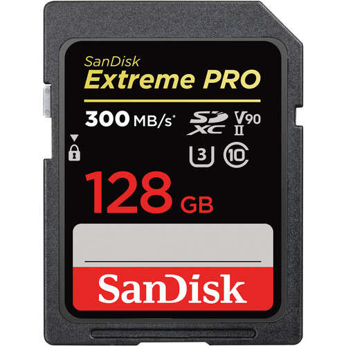 SanDisk 128GB Extreme PRO UHS-II SDXC Memory Card (300mb/s)