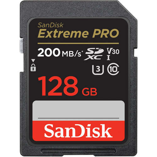 SanDisk 128GB Extreme PRO UHS-I SDXC Memory Card (200mb/s)
