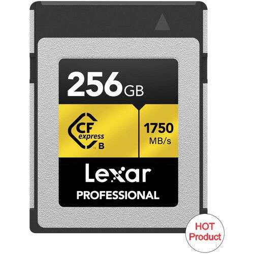 Lexar 256GB Professional CFexpress Type-B Memory Card (Gold Series)
