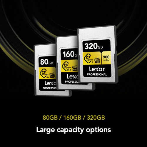 Lexar 320GB Professional CFexpress Type A Card GOLD Series