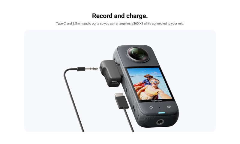 Insta360 Microphone Adapter for X3 360° Camera