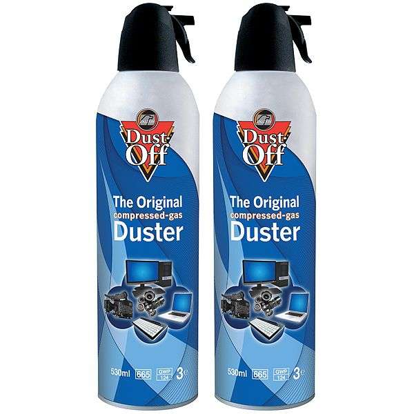 Falcon Dust-Off Jumbo 530ml Compressed Air Canister-Pack of 2