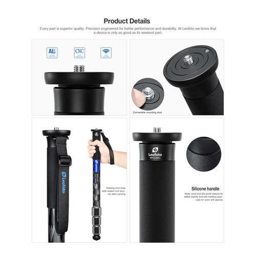 Leofoto MPQ-404 Carbon Fiber Monopod