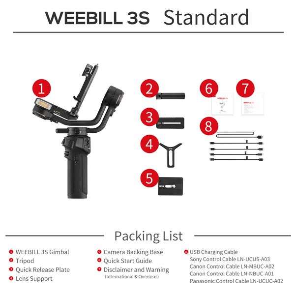 Zhiyun Weebill 3S Gimbal Stabilizer