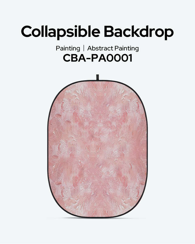 GODOX CBA-PA0001 Abstract Painting Collapsible Backdrop 1.5mx2m Pink Paint Smudges