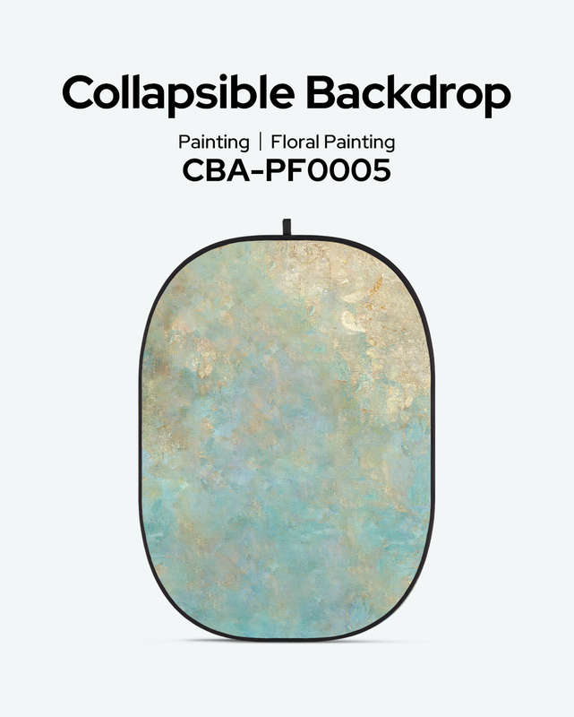 GODOX CBA-PF0005 Floral Painting Collapsible Backdrop 1.5mx2m Blue Paint Smudges