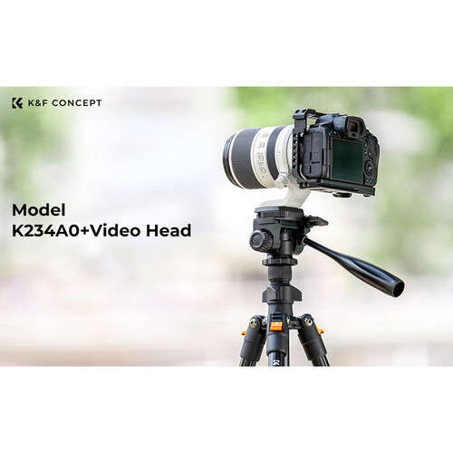 K&F Concept KF09.115 Lightweight Video Travel Tripod with Smartphone Clamp