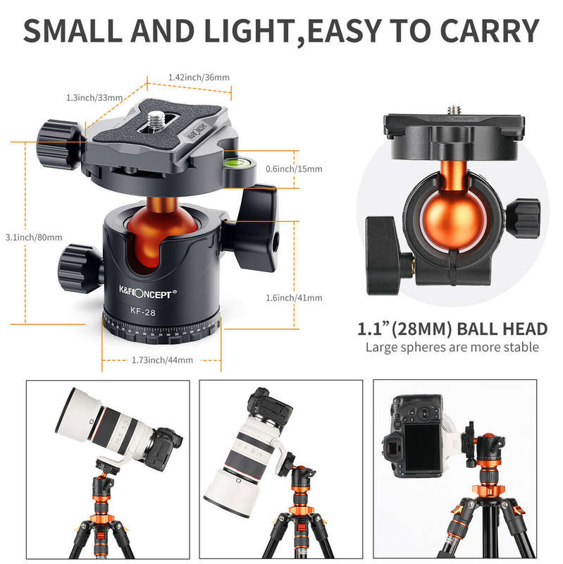 K&F Concept Professional 10 Kg Capacity Tripod Ball Head