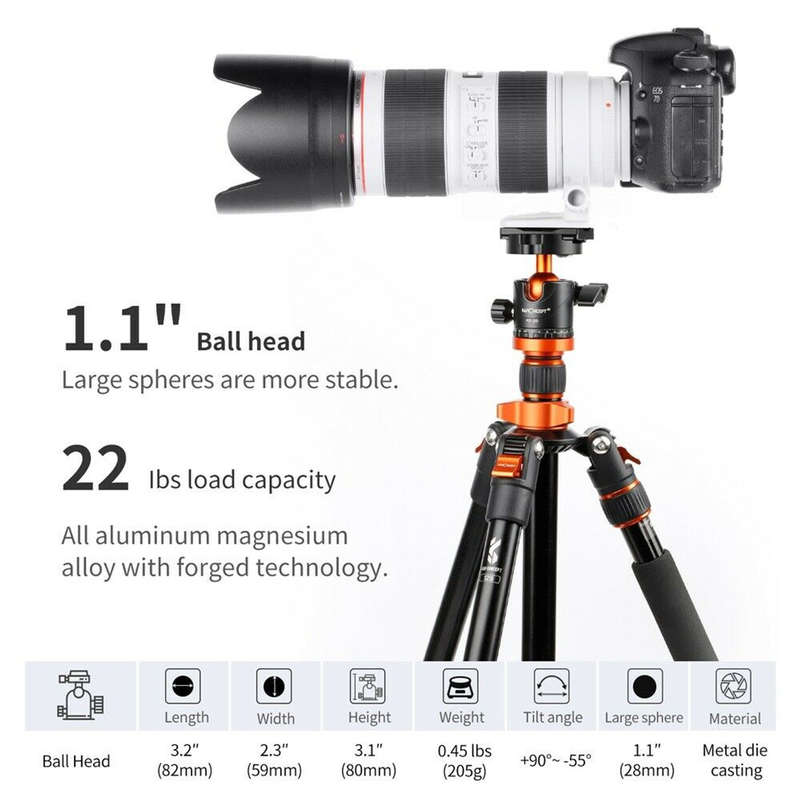 K&F Concept Professional 10 Kg Capacity Tripod Ball Head