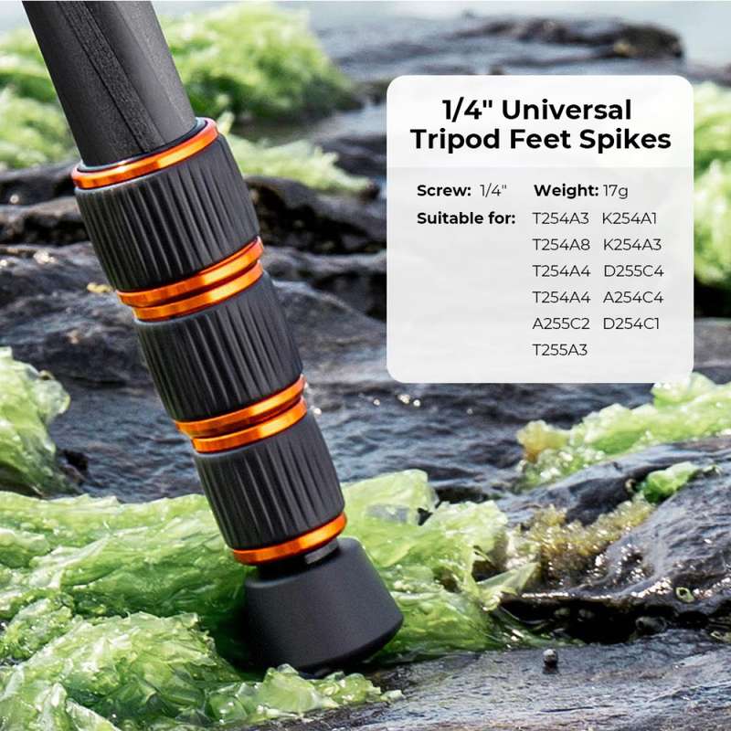 K&F Concept Universal 3 Piece Anti-Slip Rubber Tripod Feet Replacement