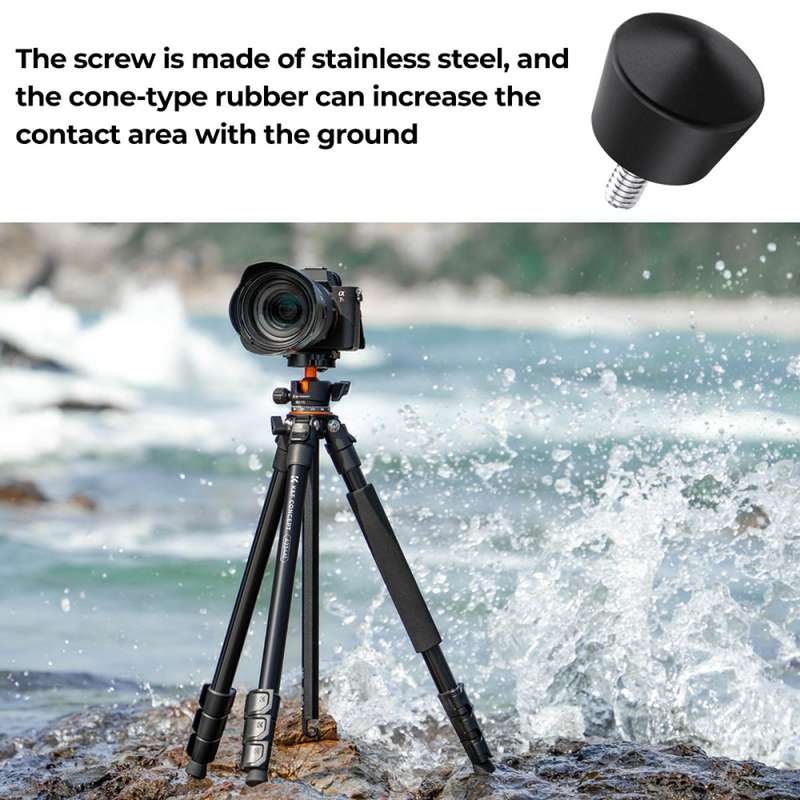 K&F Concept Universal 3 Piece Anti-Slip Rubber Tripod Feet Replacement