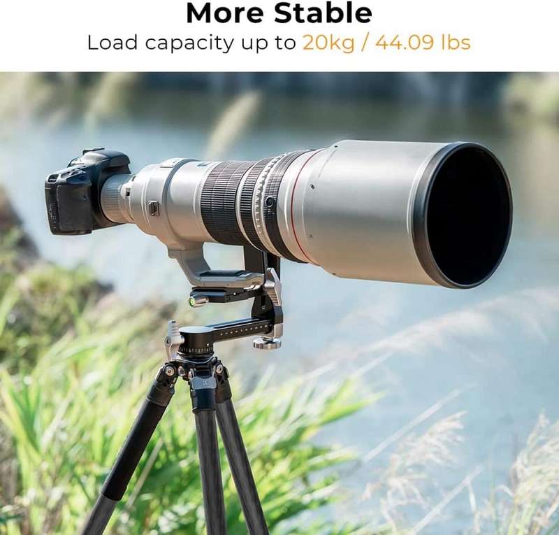 K&F Concept Professional CNC Aluminium Alloy Tripod Gimbal Head