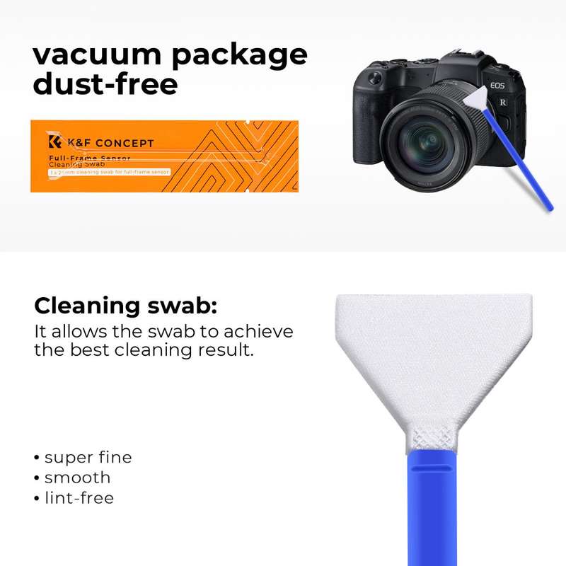 K&F Concept Pack of 10 Sensor Cleaning Swabs for Full Frame DSLR or Mirrorless Cameras SKU-1698