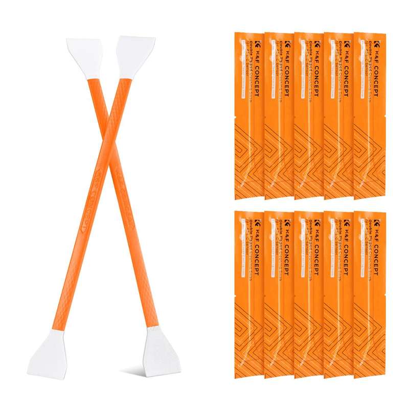 K&F Concept Pack of 10 Dual Head Cleaning Swabs for CMOS APS-C Camera Sensors