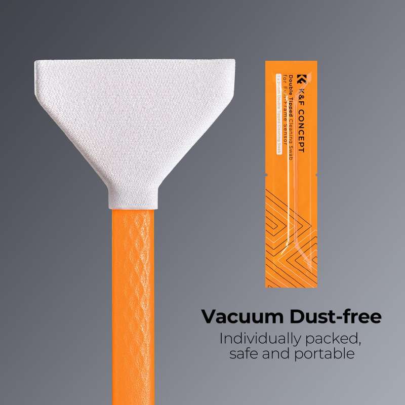 K&F Concept Pack of 10 Dual Head Swabs for Full Frame Camera Sensors with 20ml Cleaning Fluid