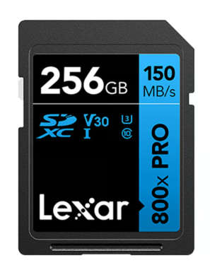 Lexar 256GB Professional 800x UHS-I SDHC/SDXC Memory Card (150 MB/s)