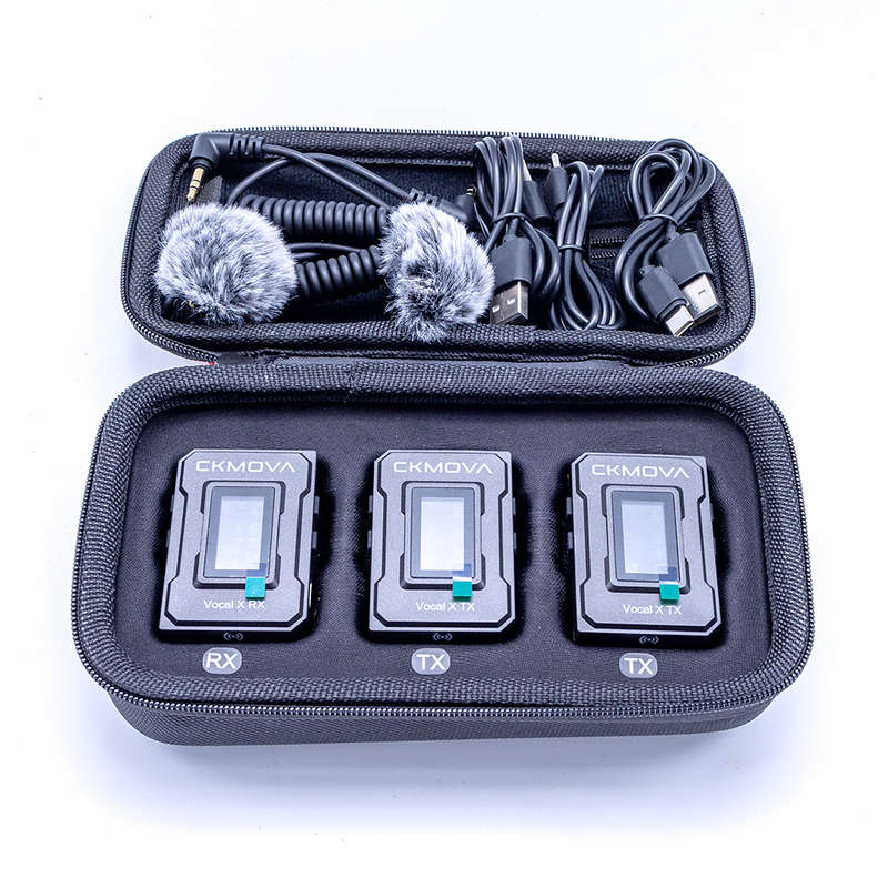 CKMOVA Dual Channel Wireless Mic System, 2 Transmitters, 1 Receiver - VOCAL-XV2