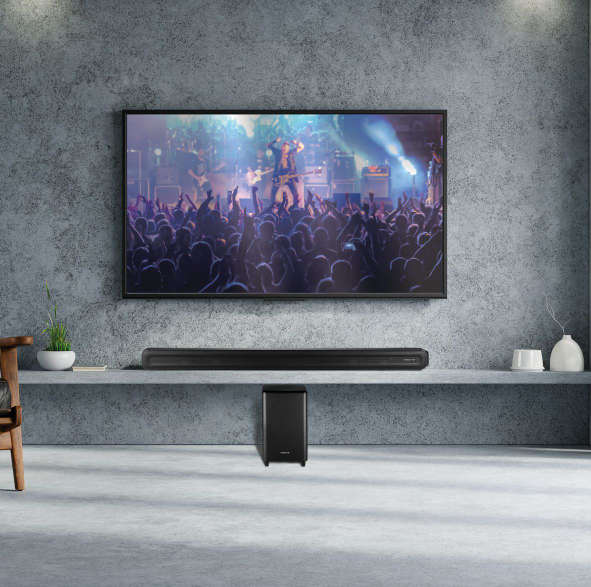 VolkanoX Supersonic Series 2.1 200W Soundbar System with Subwoofer (Black)