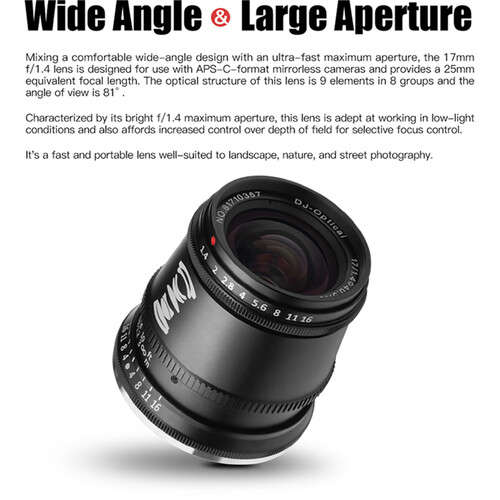 TTArtisan 17mm f/1.4 Lens for Leica L (Black)