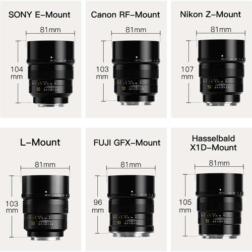 TTArtisan 90mm f/1.25 Lens for Canon EOS R-Mount Cameras