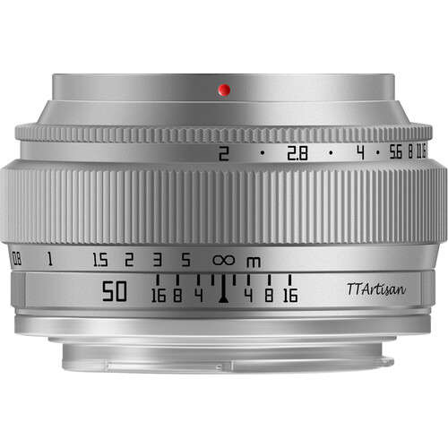TTArtisan 50mm f/2 Manual Focus Lens for Nikon Z (Silver)