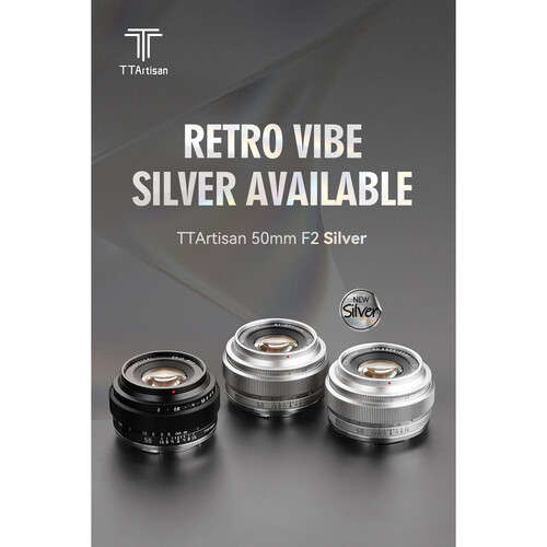 TTArtisan 50mm f/2 Manual Focus Lens for Nikon Z (Silver)