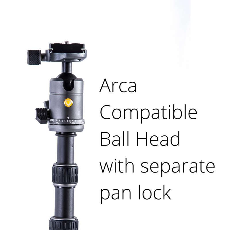 VANGUARD VEO 3 GO 235AB ALU TRAVEL TRIPOD/MONOPOD, Ball Head & Bluetooth