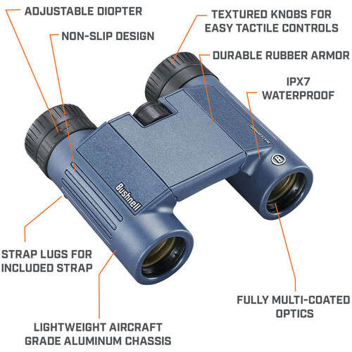 Bushnell 7x50 H2O Porro Prism Binocular (Dark Blue)